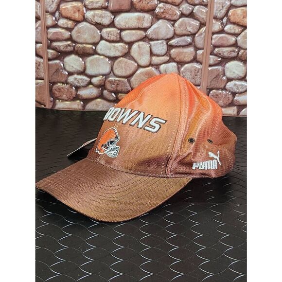PUMA VINTAGE 2001 PROLINE NFL CLEVELAND BROWNS SIDELINE TEAM ISSUE BASEBALL HAT - Picture 2 of 8